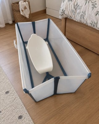 Bañera plegable bebé + soporte recién nacido