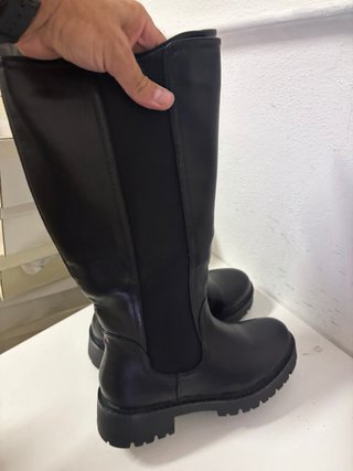 Stivali donna neri con zip e elastico tg 40 nuovi
