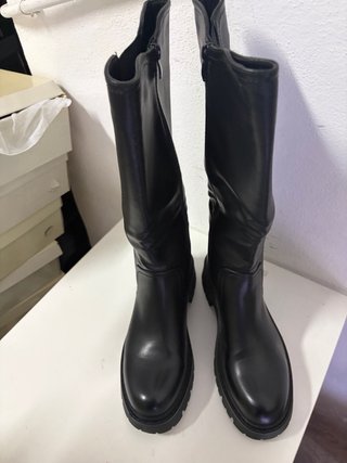 Stivali donna neri con zip e elastico tg 40 nuovi