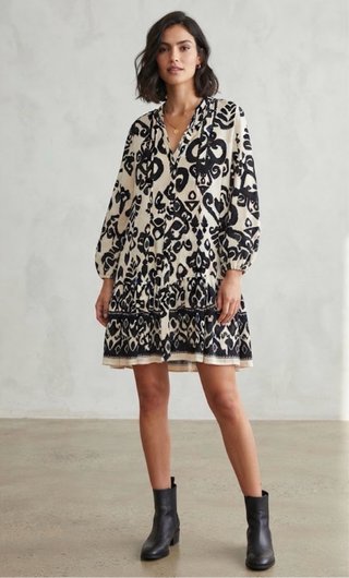 Vestido corto Zara estampado