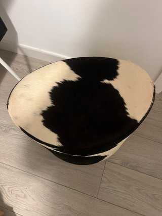 Puf/Taburete Pelo Vaca Ikea giratorio