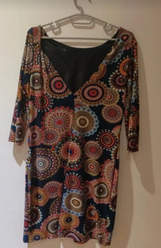 Vestido casual estampado multicolor