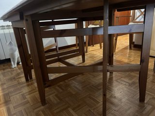Conjunto mesa y 4 sillas madera