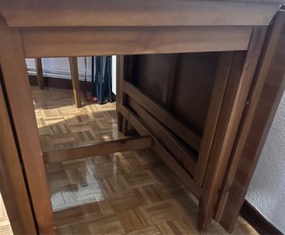 Conjunto mesa y 4 sillas madera