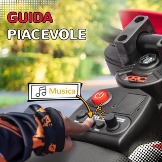 Moto Eléctrica de 12V para Niños de 3-6 Años con 2 Motores y Acelerador Manual, Mini Moto Cross para Niños con Suspensión, Ruedas Removibles, Indicador de Carga, Sonidos, 2.4-5Km/H, Rojo