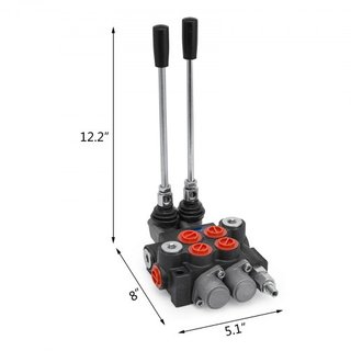 Válvula Hidráulica de Control Direccional de 2 Espuelas 11gpm Válvula de Control Hidráulico de Doble Acción para Tractores Cargadores Tanques