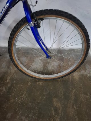 Bicicleta de montaña azul