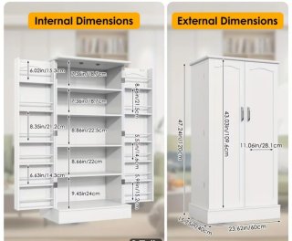 Armadio Cucina Bianco 119 cm