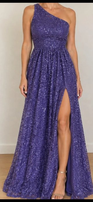 Vestido Morado Fiesta Largo Talla M