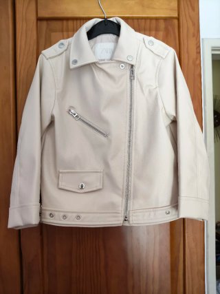 Casaco motard creme Zara 6 anos