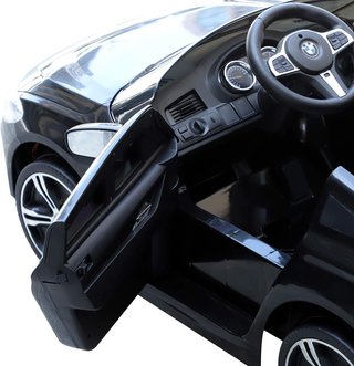 Coche Eléctrico para Niños BMW 6GT 6V, Coche Teledirigido con Música y Faros LED, MP3, Claxon, 106 X 64 X 51 Cm, Negro