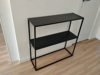 Mueble recibidor negro metal