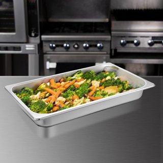 6 Paquete de Bandejas de Vapor 20.9 x 12.8 x 2.6 Pulgadas Bandeja de Vapor Profunda Tamaño Completo Contenedor de Alimentos Profundo de 8.5L Bandeja de Horno de Acero Inoxidable Bandejas de Hotel ...