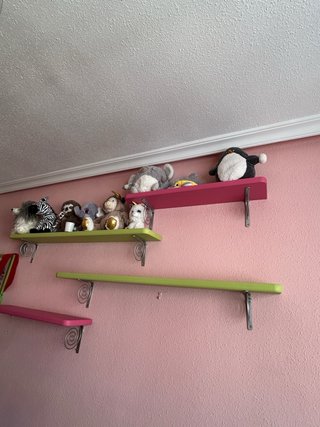 4 Baldas Juvenil Madera y soportes metálicos