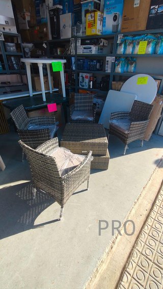 Set di 4 Poltrone in Rattan