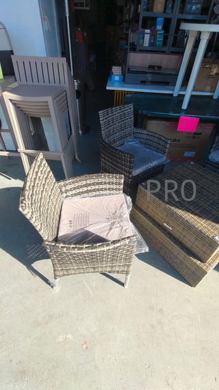 Set di 4 Poltrone in Rattan