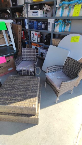 Set di 4 Poltrone in Rattan
