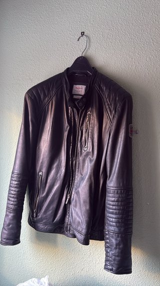 Chaqueta de cuero Pepe Jeans negra