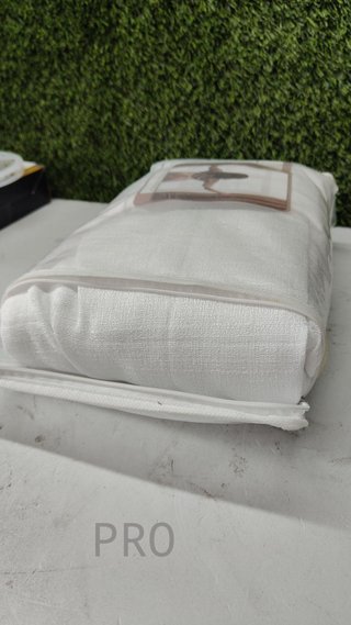 Cortine traslucide bianche per camera da letto Melodieux 2 pezzi, 140x245cm