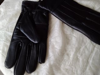 Guantes de piel forrados