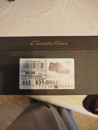 Zapatos Emidio Tucci Negro Talla 41