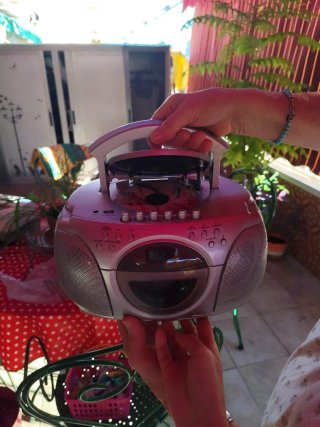 Radio Cassette CD Plata
