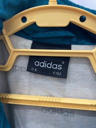 Chaqueta Vintage Adidas Negra y Turquesa