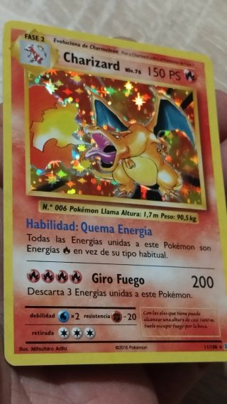 Charizard Pokémon Carta 2016 Fase 2