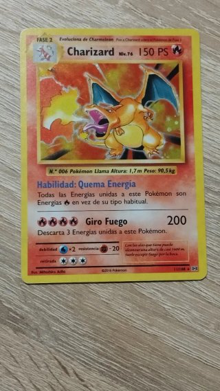 Charizard Pokémon Carta 2016 Fase 2