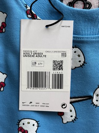T-shirt Nike x Hello Kitty Azzurro XXS