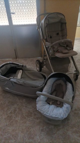 Carrito de bebé 3 piezas