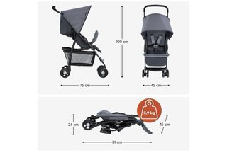 Silla de Paseo Gris