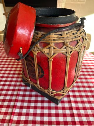 Cesta Arrocera Indonesia Bambú y Madera