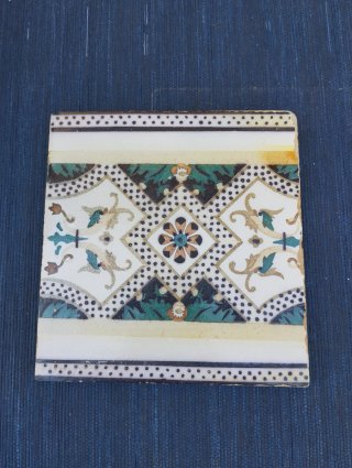 AZULEJO ESMALTADO MUY ANTIGUO