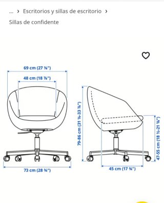 Silla giratoria Ikea SKRUVSTA