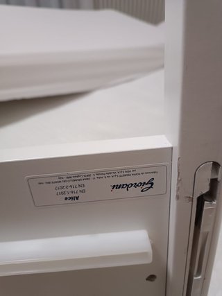 Lettino Giordani in legno bianco + materasso