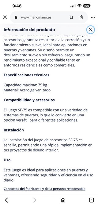 Ruedas para puertas correderas Saheco SF-75