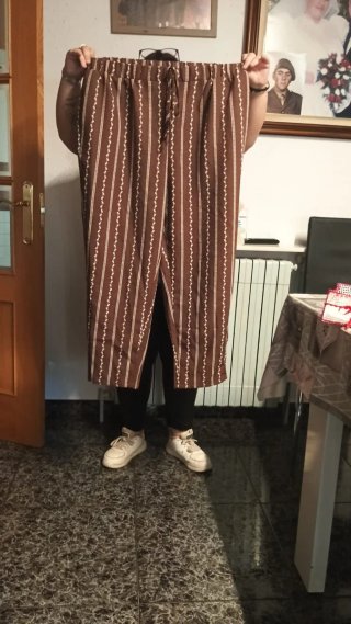 Pantalón Shein Marrón Rayas