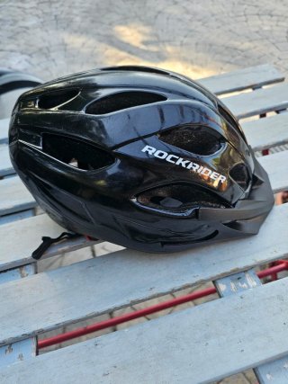 Casco de Bicicleta Rockrider Negro talla 54-58