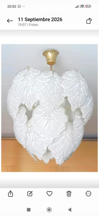 Lámpara Murano Mazzega Cristal Años 60/70