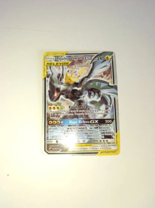 Carta Pokémon Pikachu y Zekrom GX RELEVOS copia