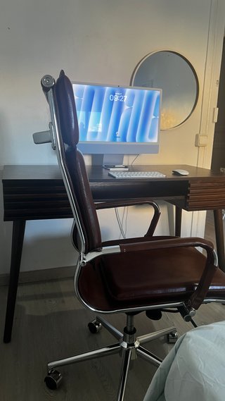 Silla de oficina Dallas Northdeco Vintage Marrón