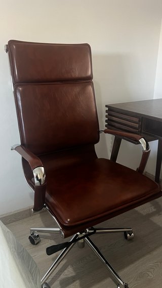 Silla de oficina Dallas Northdeco Vintage Marrón