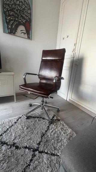 Silla de oficina Dallas Northdeco Vintage Marrón