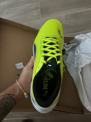 Zapatillas Puma Nitro Verde y Plata