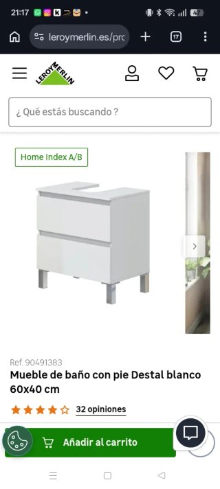 Mueble auxiliar baño blanco y multicolor