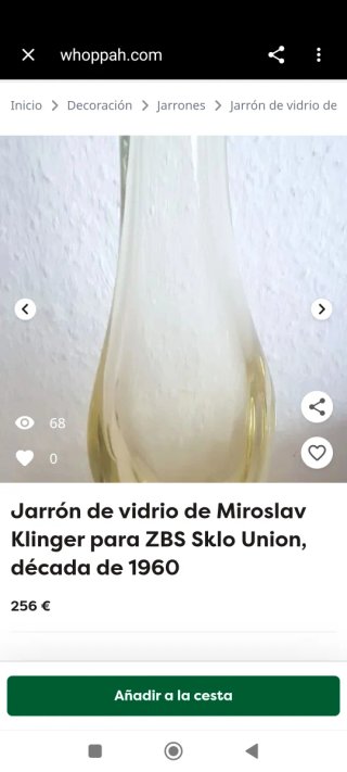Jarrón checo. Miroslav Klinger