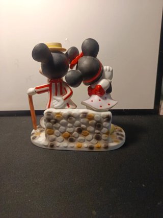 Figura Mickey Minnie Disney Vintage Bisque