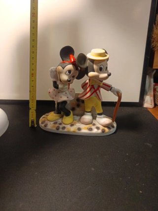 Figura Mickey Minnie Disney Vintage Bisque