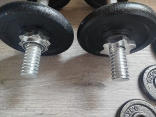 Mancuernas ajustables con discos